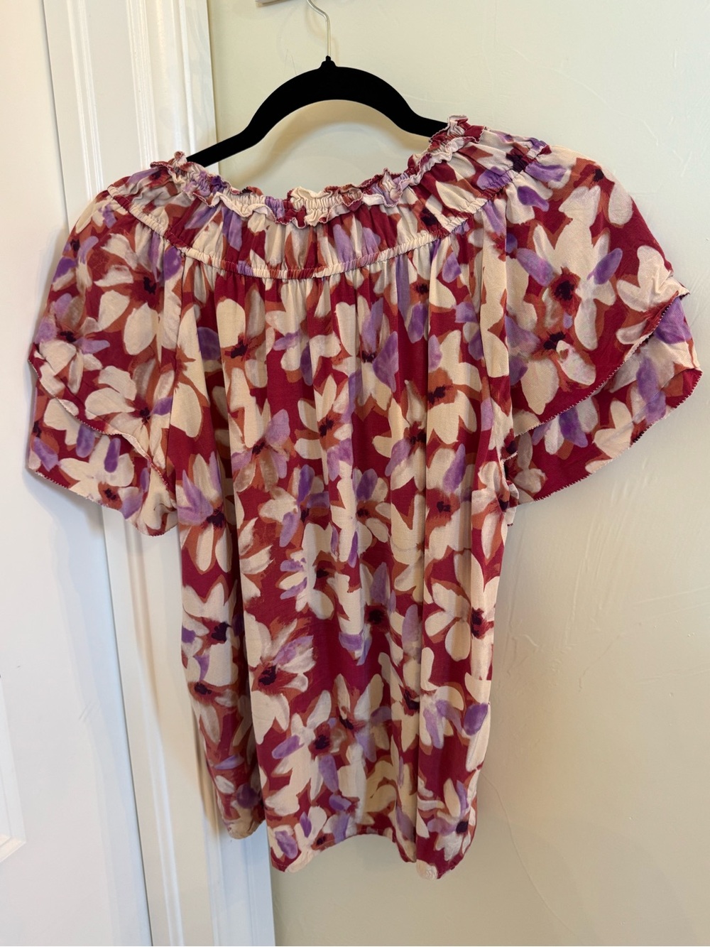 🌸 Rails Silk-Blend Floral Peasant Top - Picture 4 of 6